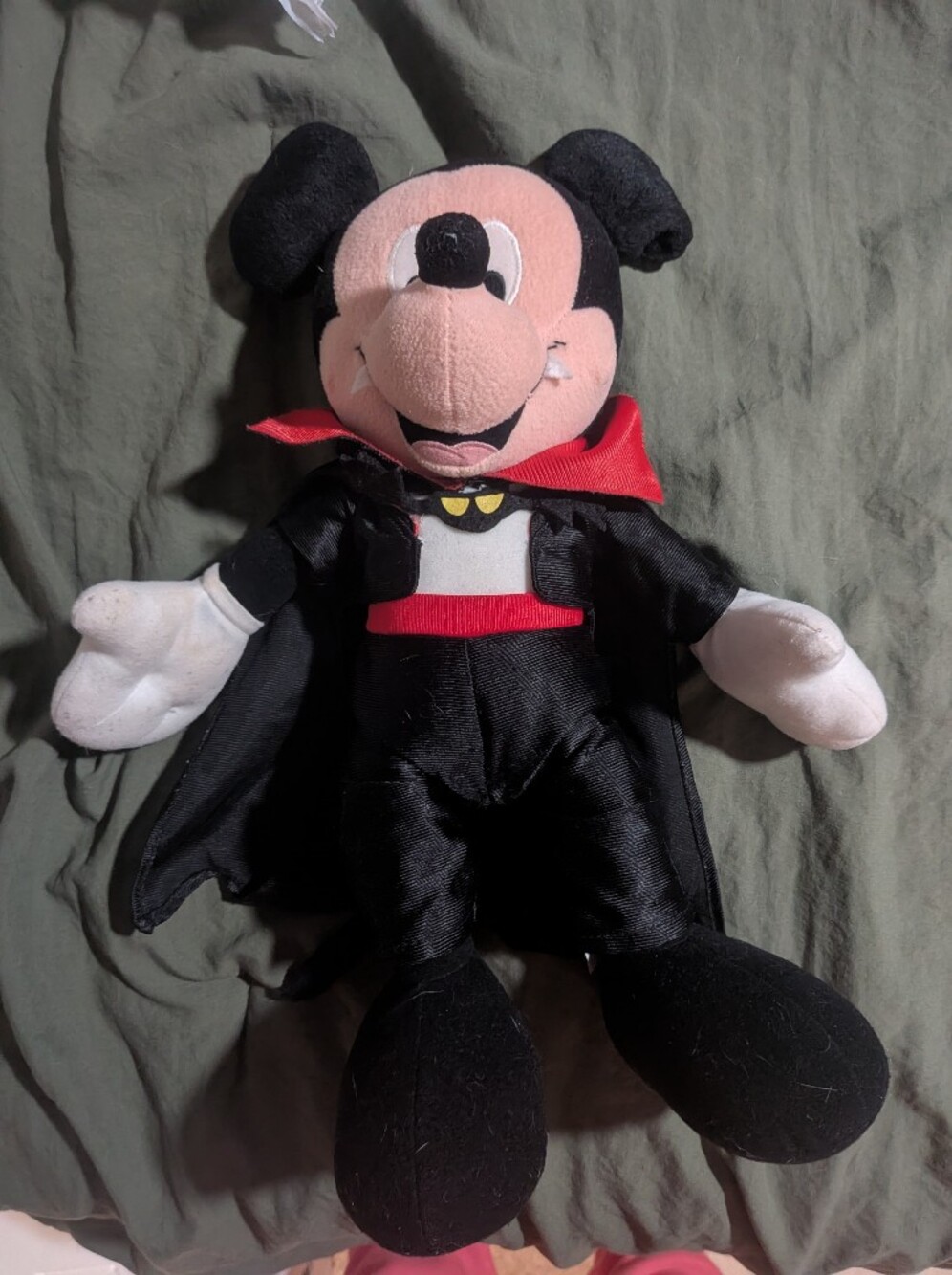 Disney Sega Trick Or Treat Vampire Mickey Plush Stuffed Animal 15" Halloween